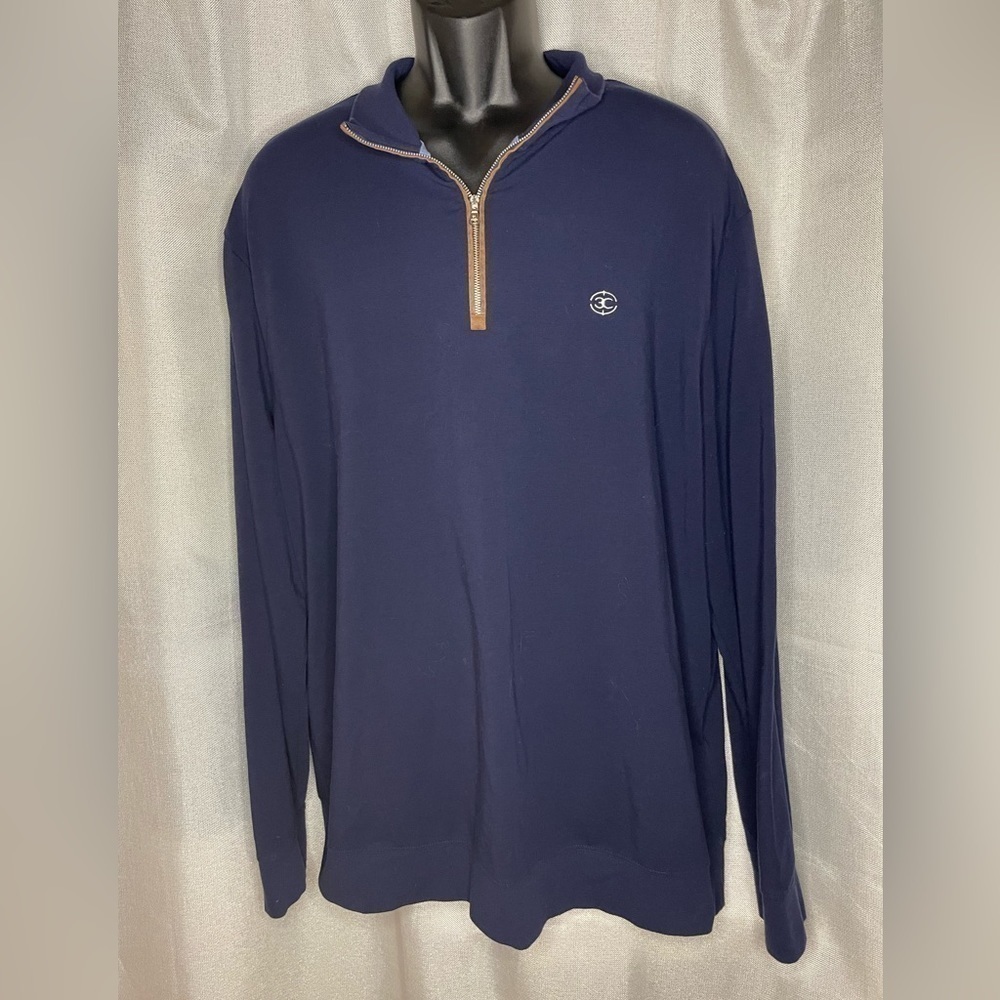 New Polo Ralph Lauren Men's Luxury Jersey Quarter-Zip Pullover XXL Navy‌‌‌‌‍‍‍‍‍ - Picture 6 of 11